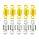 100Pcs Hair Coil Dreadlocks Beads Cuffs Braiding Clips Spring Twisted Braid U3W4