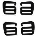 4 Pcs 1 inch G Hook Outdoor Webbing Buckle Carabiners Hardware 25mm Black