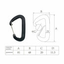 12KN Professional Aviation Aluminum D Shape Buckle Climbing Carabiner Equipment