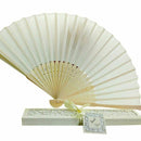 Bamboo Silk Hand Held Fan, Solid Fan with Gift Box, Bridal Chinese Bamboo c O1E7