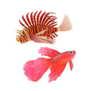 2 PCS Fluorescent Fish Tank Landscape Animals Silicone