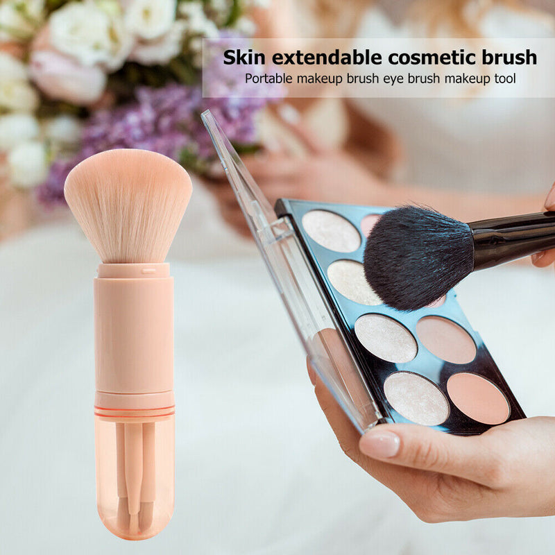 Telescopic 4 in 1 Eye Makeup Brushes Set Eyeshadow Blush Cosmetics Pens Kit A