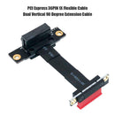 PCI Express 36PIN 1X Flexible Cable Dual Vertical 90 Degree Extension Cable