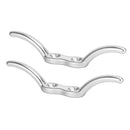 2pcs Bolt-on 4" Rope Cleat Hook StainlessSteel Tie Down for Boat Deck Flagpole