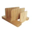 Multifunctional Durable Creative Bamboo Cutting Board Storage Rack Pot Lids G4L1