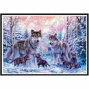 5D DIY full drill Diamond Painting Embroidery Wolf family Cross Stitch Diam
