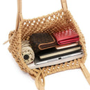 Womens Classic Straw Summer Beach Sea Shoulder Bag Handbag Tote Color:White