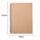 100 Pages Dot Grid Kraft Cover Coil Journal Notebook Favor School Design A5 Q9J6