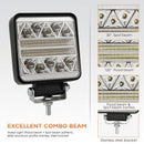 Led Light Bar, 4 Inch Square 102W Waterproof Led Work Light, For Jeep Off-R