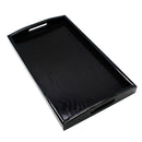 Wooden Tray Serving Bed Breakfast Coffee Tea Cushioned Home Hotel 36CM Black
