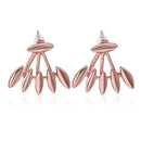 Fashion Smooth Water Drop Shape Women Golden Personalized Stud Earrings