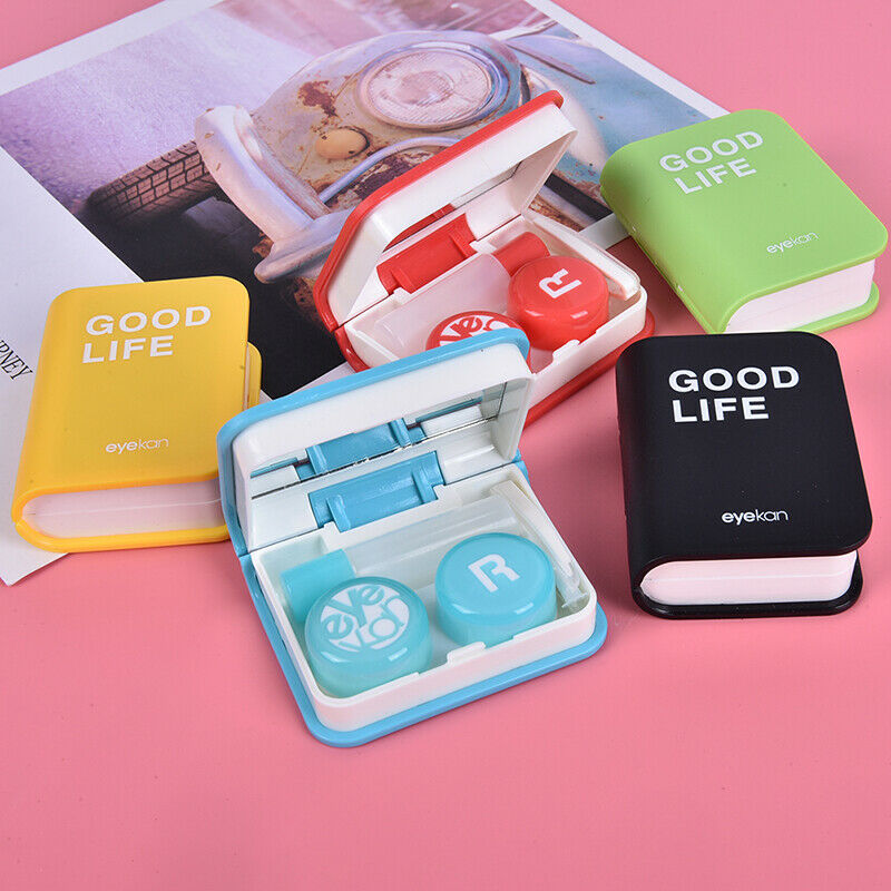 Book Travel Glasses Contact Lenses Box Contact lens Case for Eyes Car NT3C