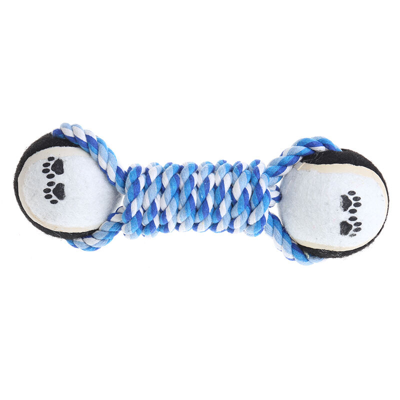 Creative Dog Pet Chew Toys Dog Clean Teeth Training Tool Woven Dumbbell Rope
