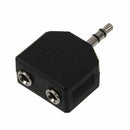 Nickel Plating Plug 3.5mm Male Stereo For Double 3.5mm Female Stereo Jack Y U8E8