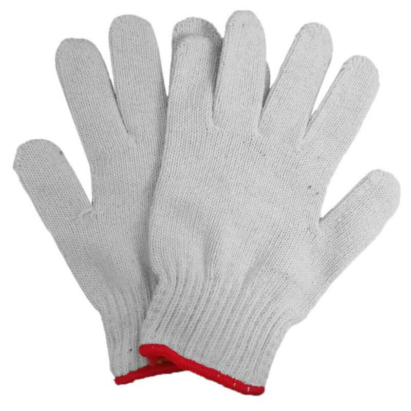 Pack Of 1 Pair Protective 90% Cotton Knit Work Gloves, 900g Roving, provides