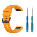 22mm Wrist Strap Silicone Sports Watch Band for Garmin Fenix (Amber Yellow)