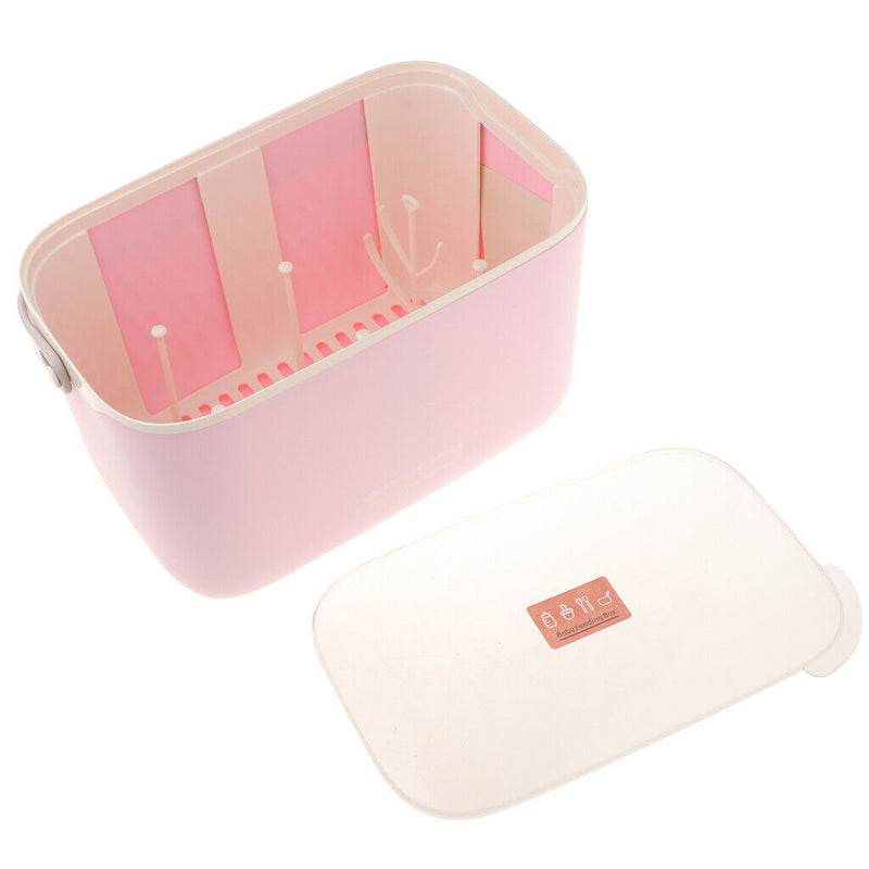 Bottle Box Baby Feeding Milk Bottle Multifunctional Portable Storage Pink