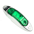 4x Green 3LED Side Marker Trailer Sealed Light Clearance Waterproof Lamp  HGK