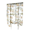 Chic Peony Short Roman Curtain Tie-up Shade Sheer Voile for Small Window