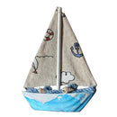 4Pcs Sailing Ship Nautical Wood Ornaments Mediterranean-style Home Decor