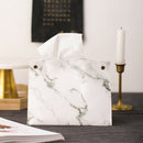 Marble Pattern Tissue Box Pu Leather Home Car Napkin Paper Container Paper  H8F6