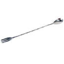 Stainless Steel Swizzle Stick Cocktail Stirrer w/ Spoon and Fork I6D6
