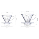 Coffee Filter Holder Stand With 40pcs Paper Cones Pour Over Dripper 1- 2 Cup