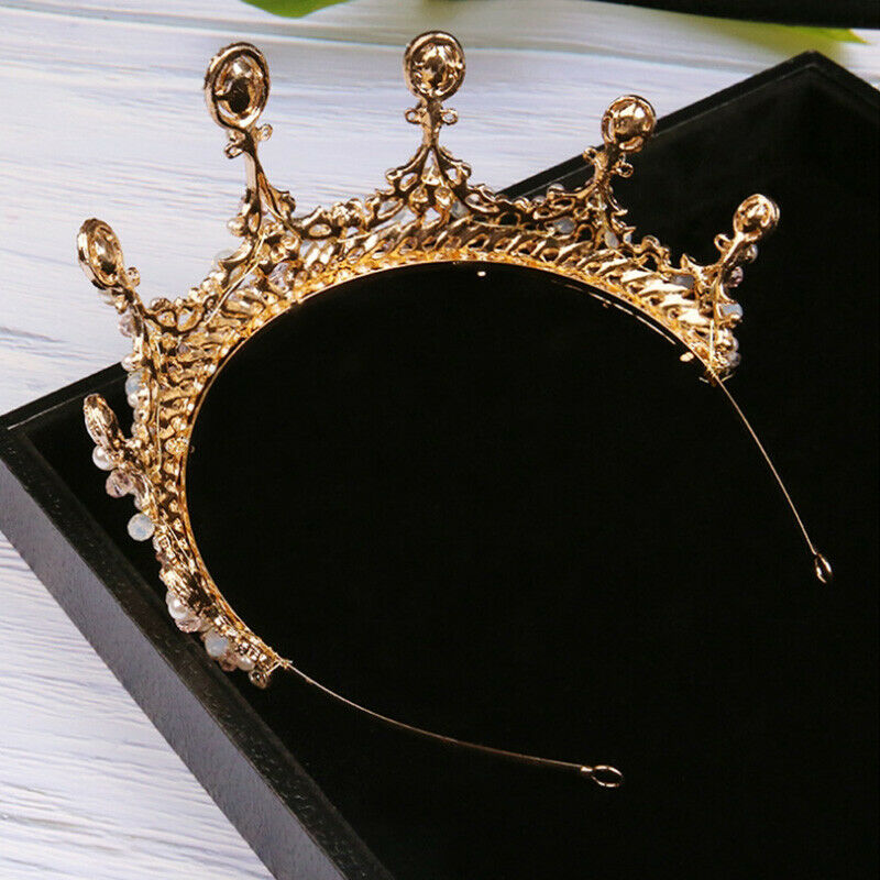 Baroque Crystal Rhinestone Wedding Crown Headband Bridal Tiara Party Queen G Kw