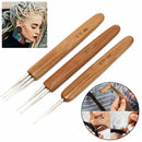 3pcs 0.75mm Bamboo Crochet Dreadlock Hook Needle Dread Tool Braiding Hair