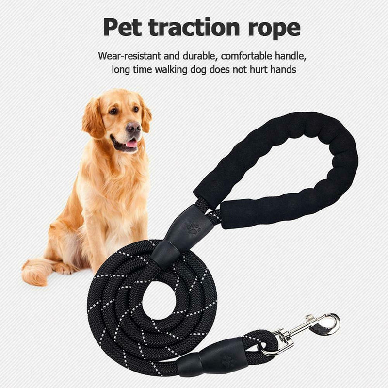 Reflective Large Dog Leash Polyester Rope Pet Dog Running Tracking Leashes