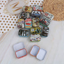 Mini tin trinket jewelry coin box tinplate storage case American Route 66  JR