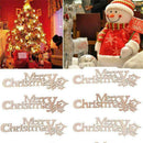 10Pcs Wooden Letters Merry Christmas DIY Crafts Embellishment Home Xmas Decor