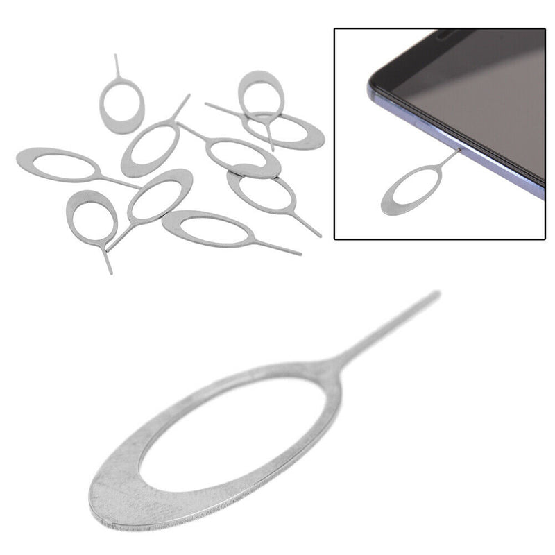 10Pcs Stainless steel needle sim card tray removal eject pin key tolj
