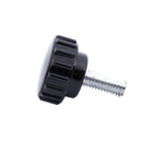 10pcs 6x15mm Male Threaded 22mm Dia Plastic Thumb Screw Knurled Knob