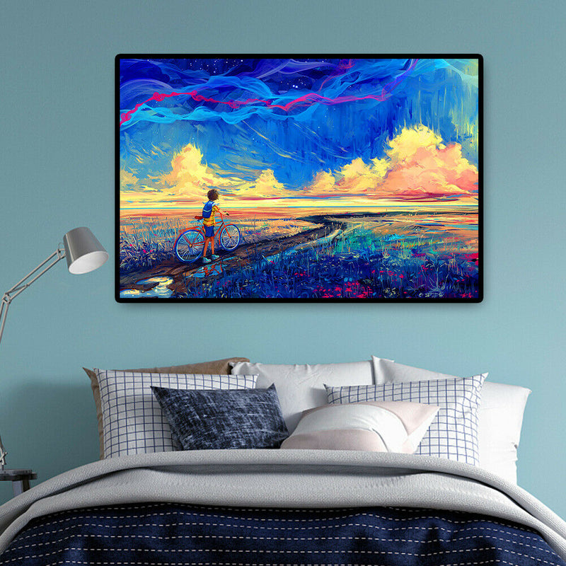 Bike Boys Jigsaw 1000pcs Puzzles Educational Toys Cartoon Art Picture Decor