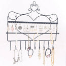 Wall-Mounted Earrings Storage Bag Hanging Closet Jewelry Storage Rack Black