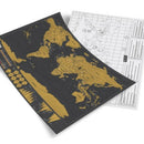 Small Mini Version Black Scratch Map Creative Luxury World Version Black GolQ1Q6