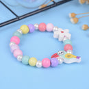 3Pcs Cartoon bird flower wood beads girls jewelry set kids children bracelet ME