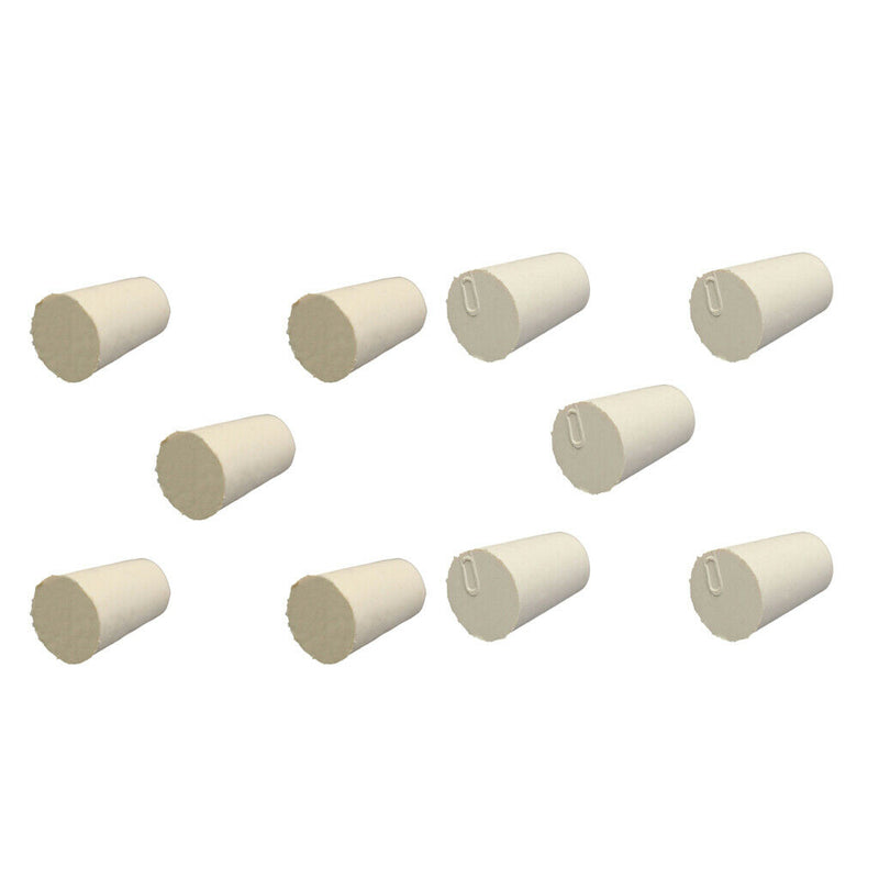 10 PCS Laboratory Solid Rubber Plug Stoppers Bungs Flask Tapered Tube Plugs