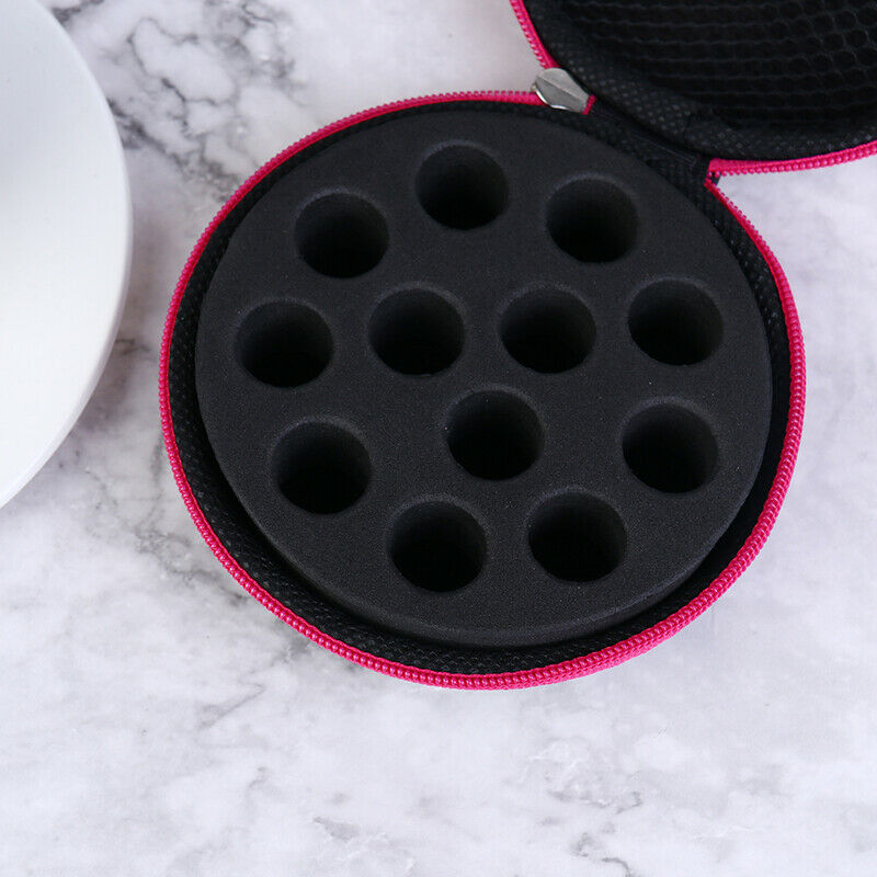 12 Bottles Round Essential Oil Storage Bag Essential Oil Organizer Case 1ml  Bj