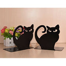 Cute Cartoon Persian Cat Metal Non Skid Bookends Bookend Art Book Holder De