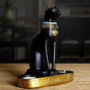 Ancient Cat Statue with Tea Light Candle Holder Office Desktop Exotic Decor