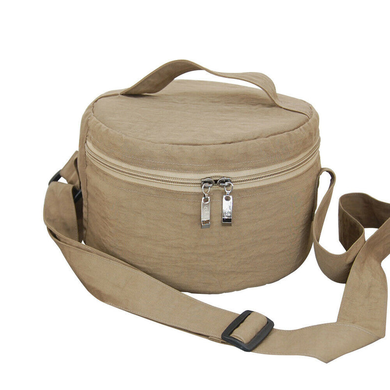 Zipper Closure Portable Canvas Waterproof Carry Bag Buddhism Singing Bowl Round