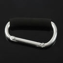 14 cm large D shape aluminum alloy carabiner soft handle shopping hook
