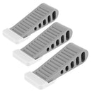Set 3 TPR Rubber Door Stoppers Security Door Wedges Durable&Realiable White