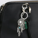Natural Opal Stone Dreamcatcher Keyring Fashion Agate Car Bag keychain