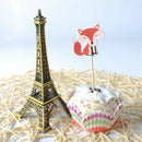24X safari animal cake toppers cupcake decor kids birthday home party suppy JR