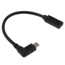 0.2m / 7.87inch 90 Degree USB 3.1 Type C Male to Female Charge and Data Sync