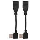 USB 2.0 A Male To Female Angle 90 Degree Left bends and right bends Cable Y8N7