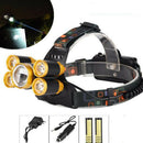 1000LM XM-L LED 18650 Headlight Headlamp Torch+2PCS 18650 Battery Power